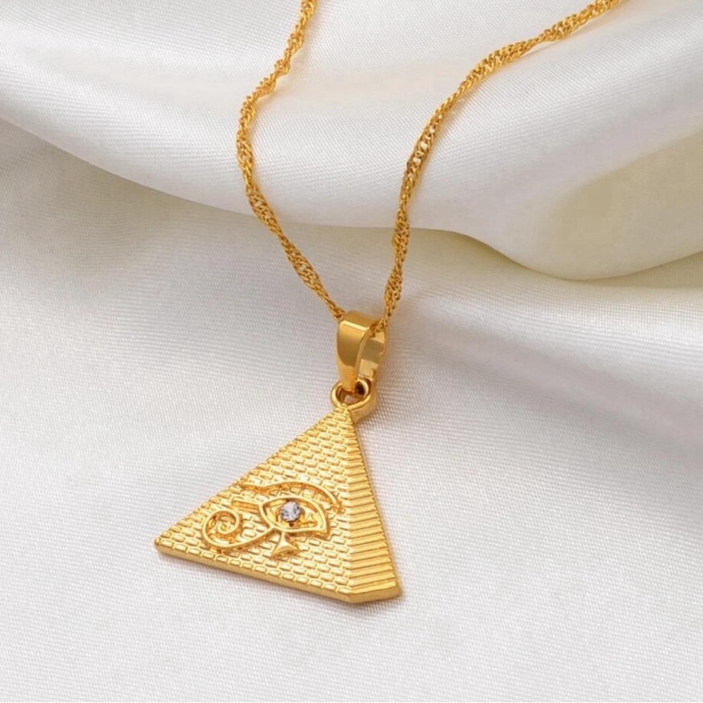 Egyptian pyramid necklace - Picture 3 of 3